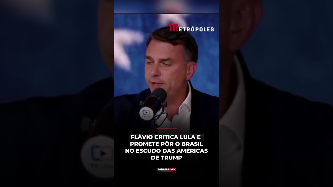 FLÁVIO CRITICA LULA E PROMETE PÔR O BRASIL NO ESCUDO DAS AMÉRICAS DE TRUMP