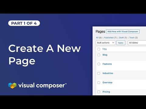 Create a New Page With Visual Composer and Learn About the Editor #1