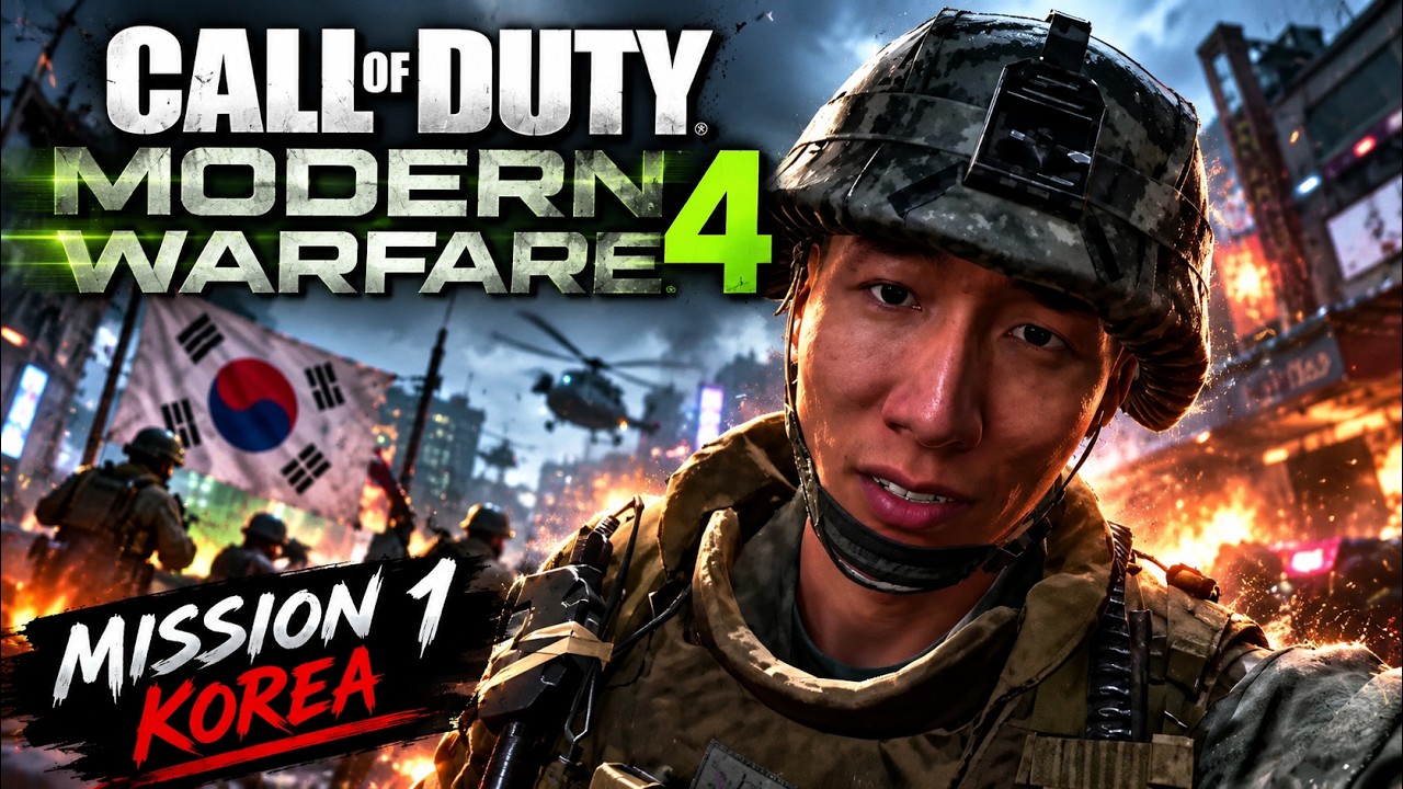 COD MODERN WARFARE 4 FIRST MISSION COMPLETE. (KOREA) - YouTube