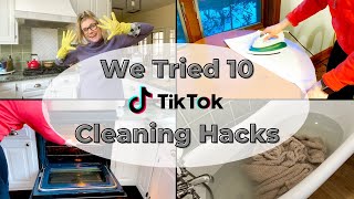 10 Tik Tok Cleaning Hacks We Had to Try | Spring Cleaning 2021 (laundry stripping)