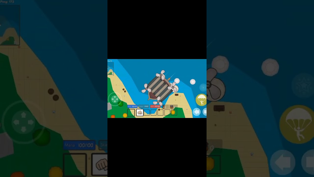 Playing 2D battle royale 