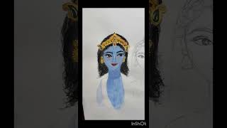 A little paint, a lot of peace 💫#divine #krishna #vrindavan #peace#painting #art #god #kanhaji