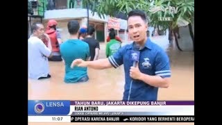Sambut Tahun Baru 2020, Jakarta Dikepung Banjir