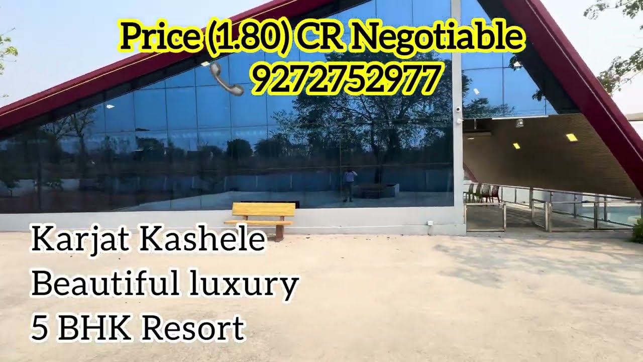 Karjat 📍 5 BHK Beautiful Resort for Sale😍 only 5 KM From Kashele. 📞 9272752977