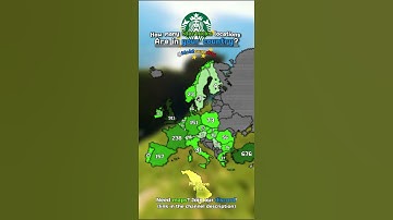 How many Starbucks locations are in your country?🤔 #europe #mapguide #mapping #geographythroughmaps