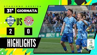 Como vs Südtirol 2-0 | Terza vittoria casalinga per i Lariani | HIGHLIGHTS SERIE BKT 2023 - 2024