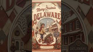 Merry Christmas from Delaware Vintage Snow Globe Holiday Postcard