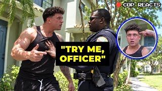 Tough Guy Challenges a No-Nonsense Cop & It BACKFIRES Fast