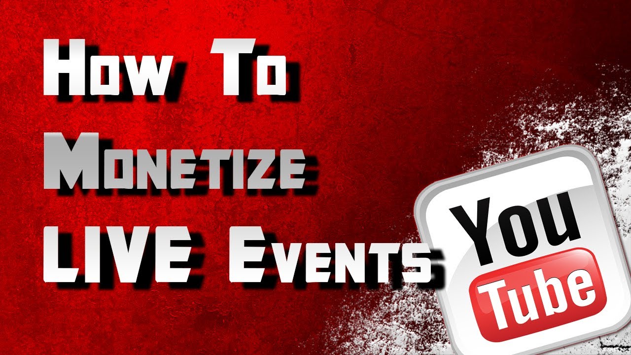 YouTube Quick Tip: Monetizing Live Events Tutorial by Ohaple