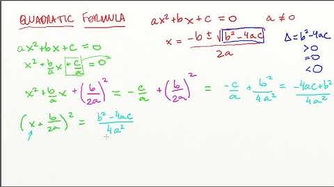Quadratic Formula Proof (Bhaskara