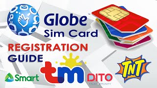 GLOBE / TM PREPAID SIM REGISTRATION | GUIDE TUTORIAL | HOW TO REGISTER SIM CARD | TNT SMART DITO SUN