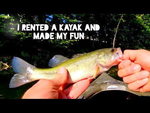 KAYAK fishing LAKE FREDERICK hot weather BASS Northern virginia 