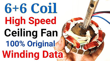6+6 Coil High Speed Ceiling Fan Winding Data | 6+6 ceiling fan winding data