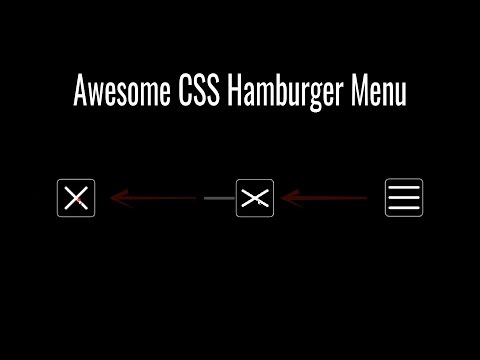 Animated Hamburger Menu tutorial - Using HTML and CSS & JS effects