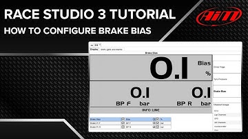 AiM Race Studio 3 - Configuring Brake Bias
