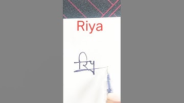 Riya name signature style