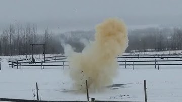 4 pounds of Sureshot binary explosive vs ice.