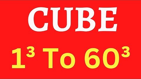Cube 1 to 60 | cube 1 se 60 tako | learn cube 1³-60³ | cube root from 1 to 60 | math one-sixty cube