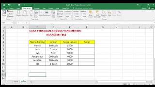 Perkalian ms excel ...