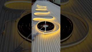 Dual-colour temperature COB silicone light strip in production, the light is soft and not blinding