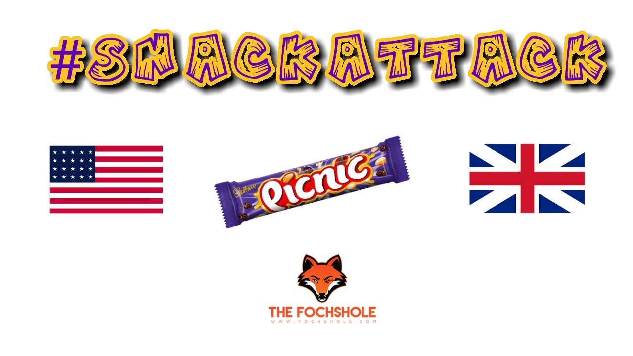 Cadbury Picnic Bar Review (American Tries British Candy) SnackAttack