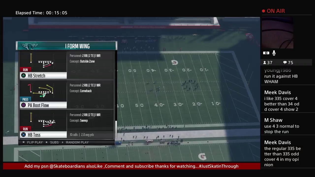 Madden 18 live gameplay Best defense |How to stop the run ?|335 odd