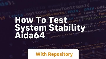 How to test system stability aida64