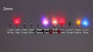 100pcs 3mm Flashing LED Light Emitting Diode Lamp Bulb RGB White screenshot 5