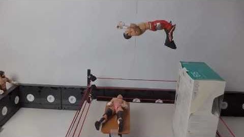 WWE Moonsault through a Table