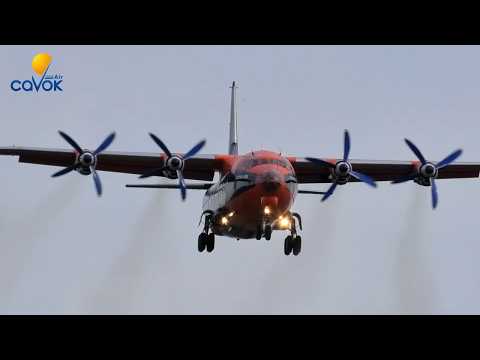 Antonov An-12B Cavok Air arriving from Fuerteventura FUE into Birmingham Airport BHX