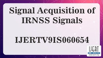Signal Acquisition of IRNSS Signals