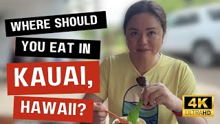 Where to EAT IN KAUAI, Hawaii? | Best Places | Food Trucks |4K