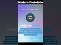 Dark Modern Portofolio#shorts #shortsfeed