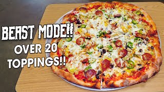 Undefeated 7lb 'Beast Mode' Pizza Challenge w/ 21 Toppings in Springfield, Missouri!!