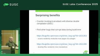 Fridrich Strba: Reproducible builds in openSUSE and SLFO: Why, how and where we are at