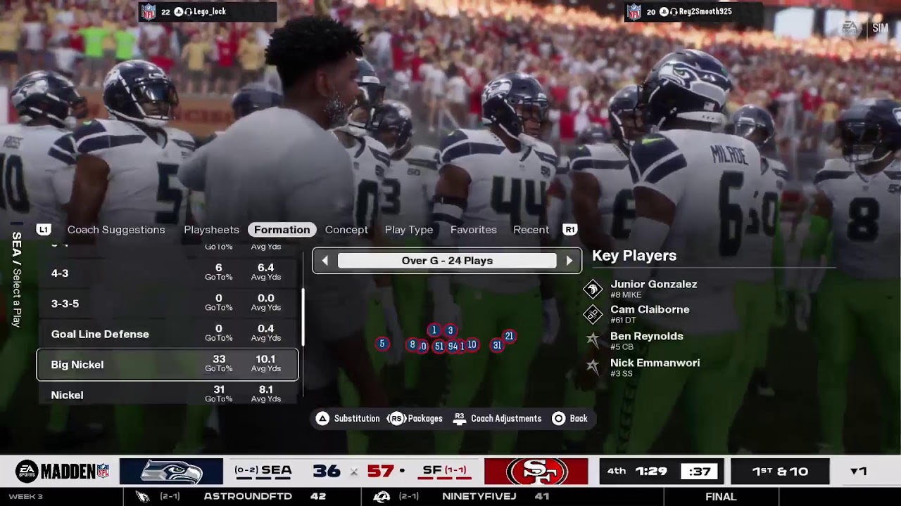 Madden Move Yr5 Wk3 🆚 49ers