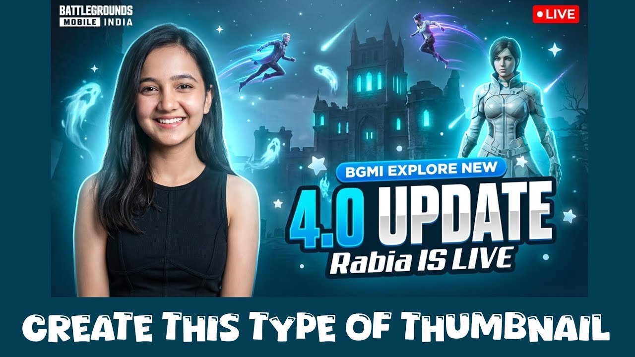 BGMI New Update thumbnail | Rabia is Live | thumbnail create service | Pubg Mobile 