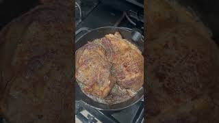 Nothing beats that cast iron sizzle. #steak #cooking #food #ribeyes  #meat #asmrfood