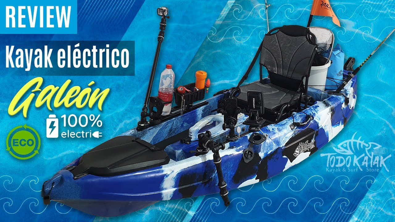 Kayak electrico Galeón - Kayak con motor eléctrico silencioso para pesca 