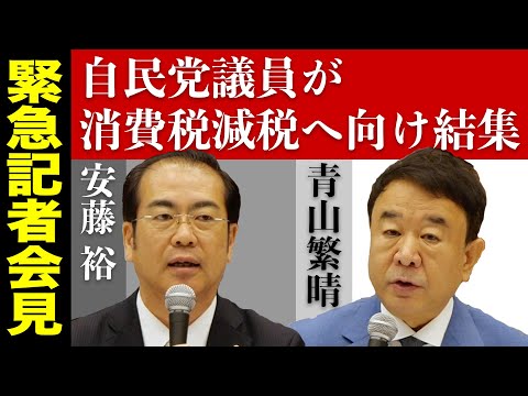 [緊急記者会見]自民党議員が消費税減税へ向け結集｜安藤裕×青山繁晴