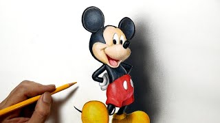 ミッキーマウスを描いてみた 色鉛筆 コピック リアルな絵 Draw Mickey Mouse Realistically Youtube