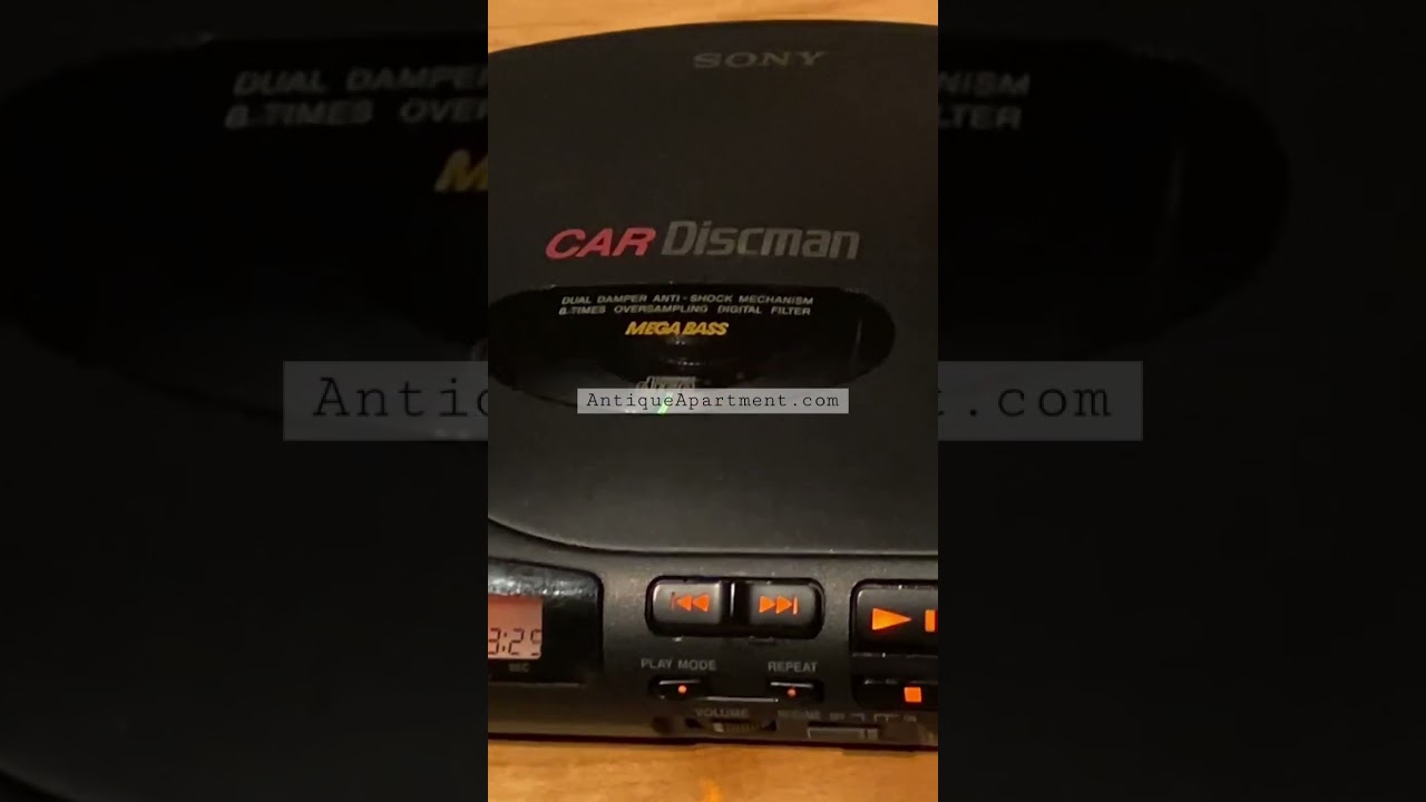 1990s SONY Discman D-802K Cd Compact Disc Player Lighted Buttons Headphones Car Audio Vintage 90s