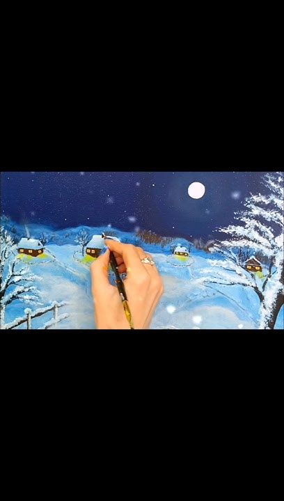 Картина "Різдвяна ніч" світиться у темряві 🌌#art #зима #painting # ...
