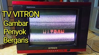 Cara memperbaiki Tv cina layar bergetar bergaris horizontal tv vitron.@Baguskytofficial77