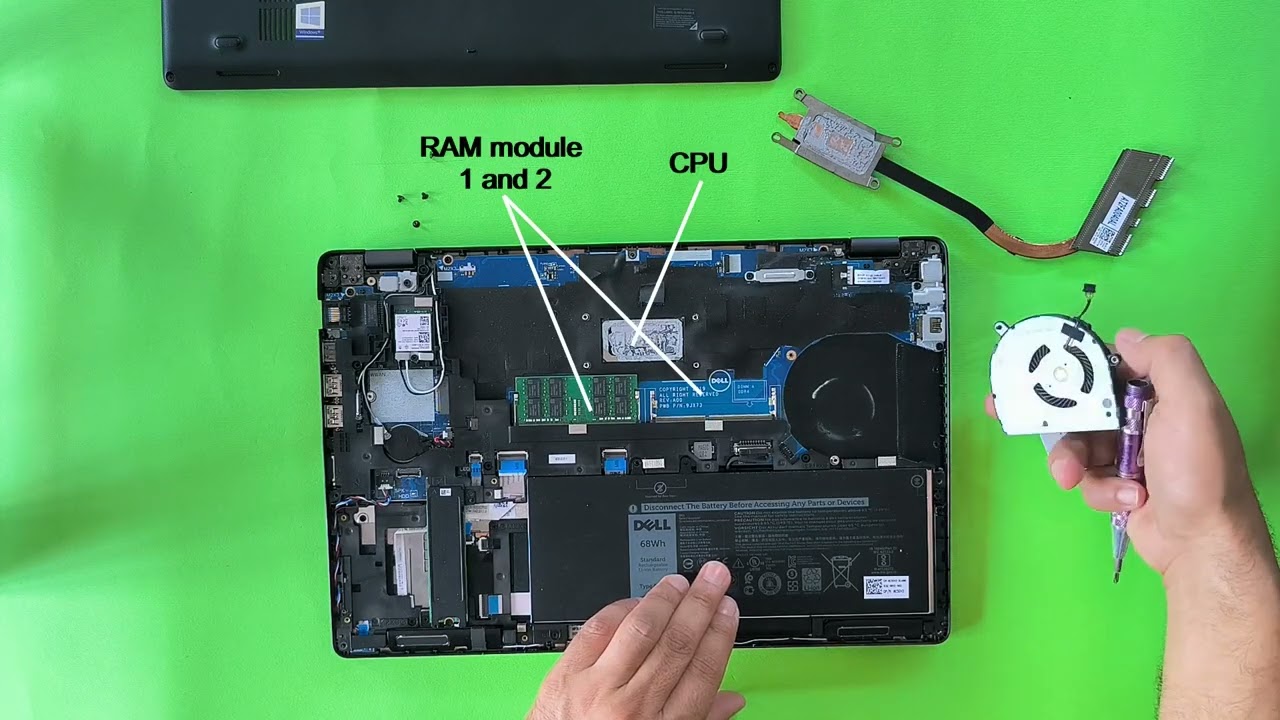 Dell Latitude 5500 Thermal paste replacement & fan cleaning