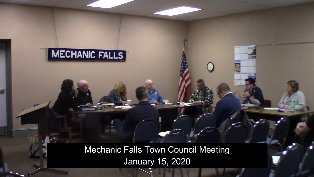 Mechanic Falls Council Meeting 1 15 20 YouTube
