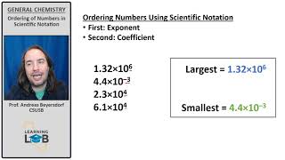 Gen Chem: Scientific Notation Ordering