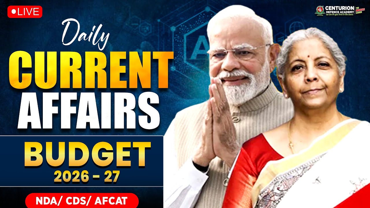3rd February 2026 Current Affairs | Daily Current Affairs Important Question for NDA/CDS/AFCAT