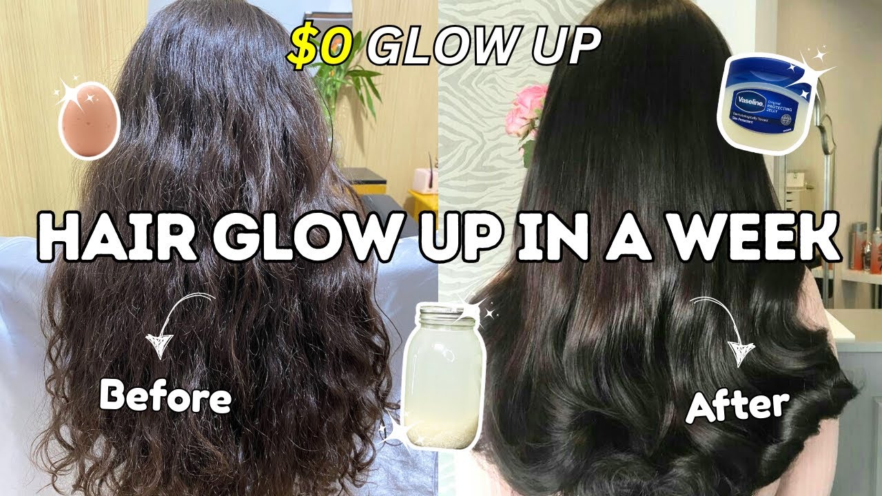 Hair Glow Up in a Week with Zero Dollars! - YouTube