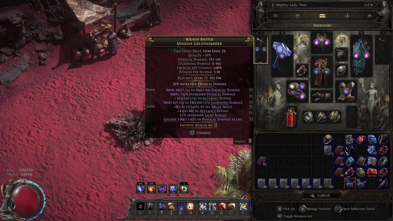 Mighty Thor (Jane Foster) Forged Pathfinder Mjölnir build. Endgame grind, 0.4 PoE 2